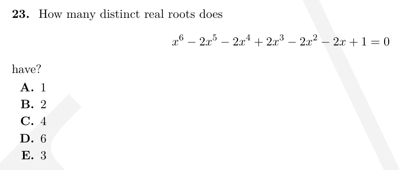 TMUA Polynomial roots & factors question