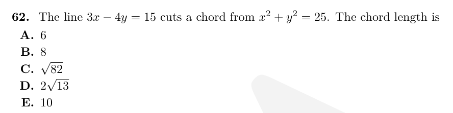 TMUA Circles, chords & tangents question