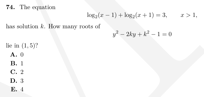 TMUA Logarithmic equations & constraints question