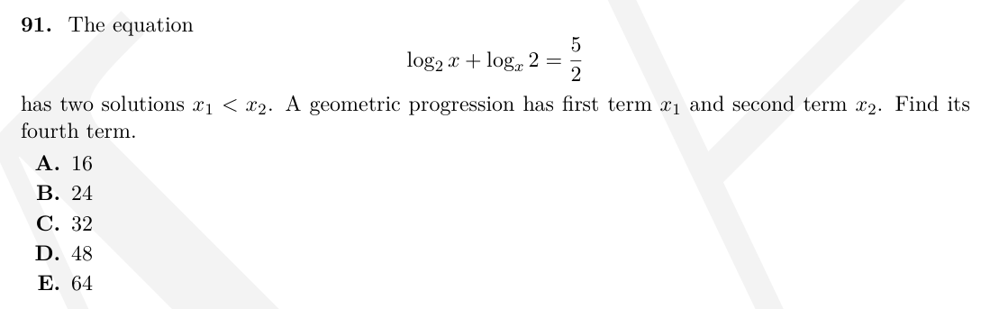 TMUA Logarithmic equations & constraints question
