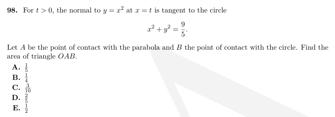TMUA Trigonometric geometry question