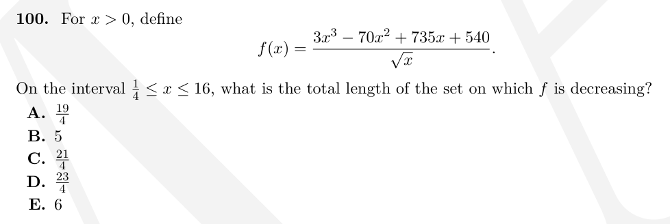 TMUA Monotonicity & derivative sign question
