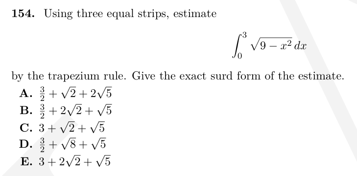 TMUA Trapezium rule & numerical integration question