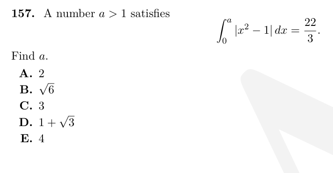TMUA Definite integrals & parameters question