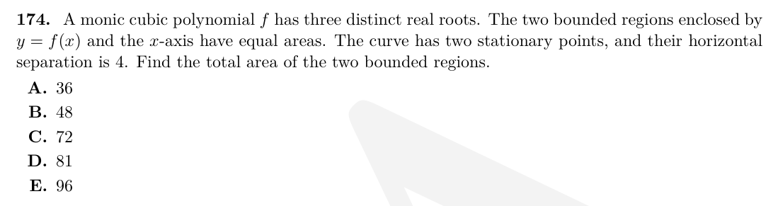 TMUA Stationary points & optimisation question