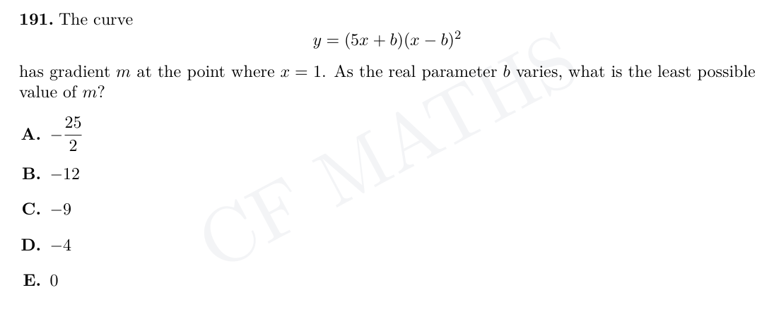 TMUA Gradients, tangents & normals question