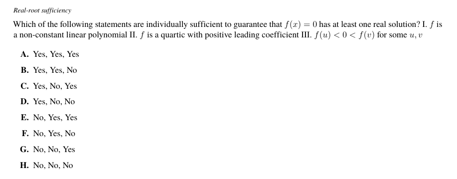 TMUA Real-root sufficiency question