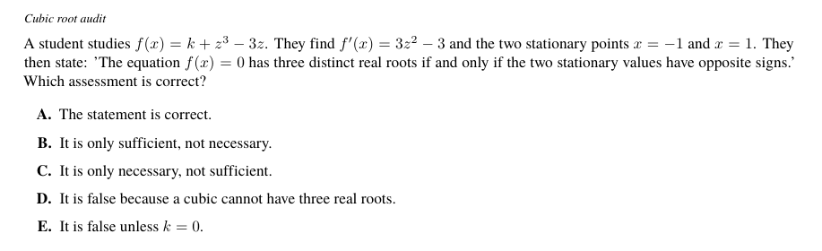 TMUA Cubic root audit question