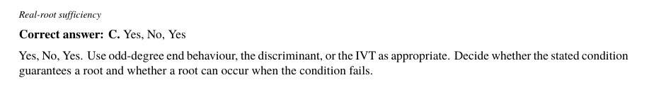 Worked solution for Real-root sufficiency